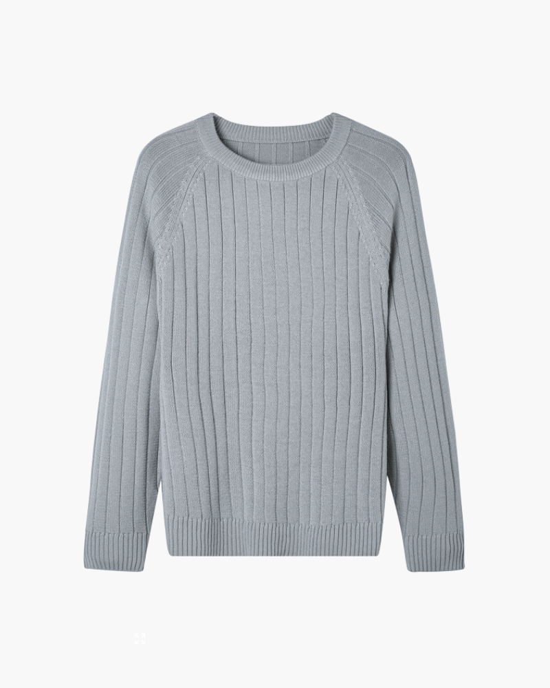 100% Premium Wool Ribbed Sweater