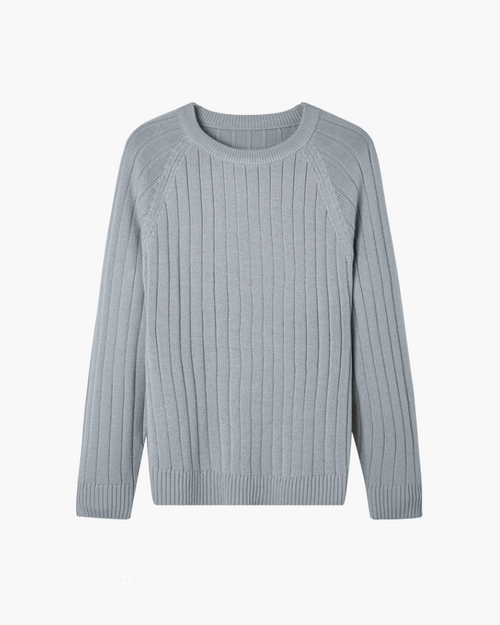 100% Premium Wool Ribbed Sweater