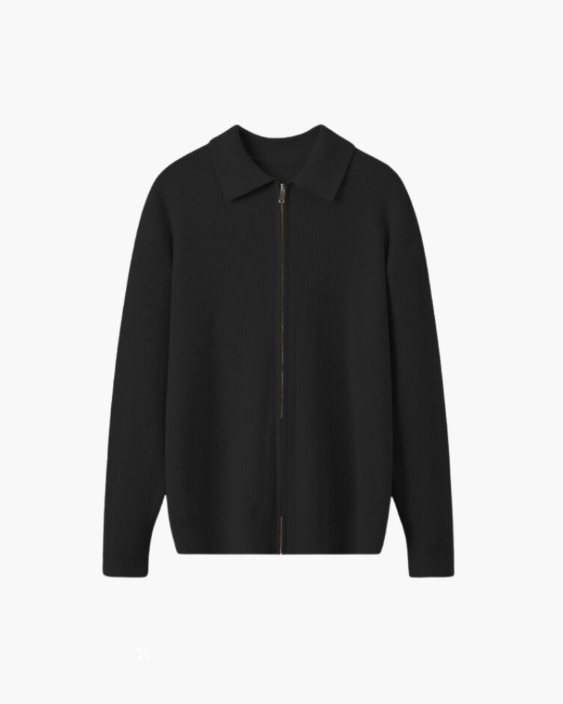 100% Wool Zip Knit Cardigan