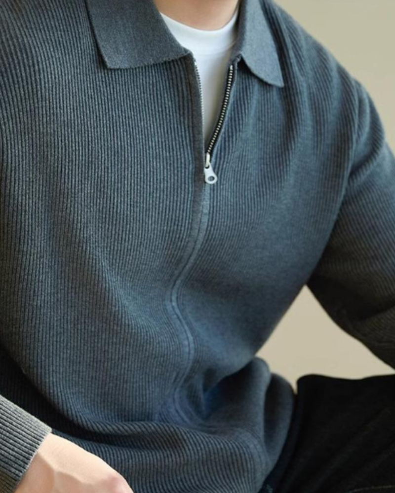 100% Wool Zip Knit Cardigan