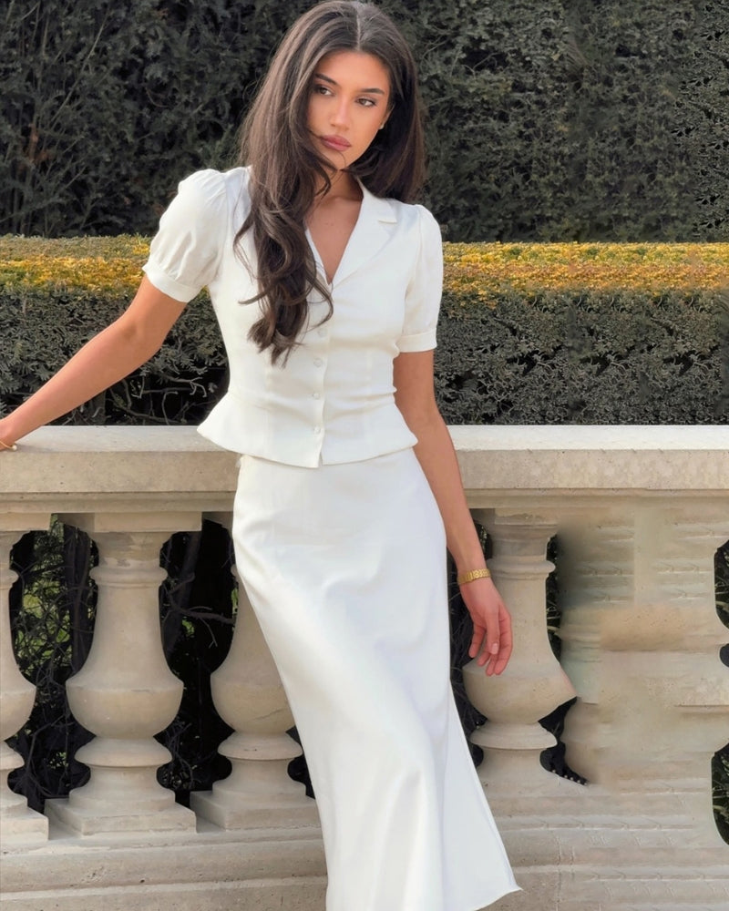 Pearl Peplum Dress Set