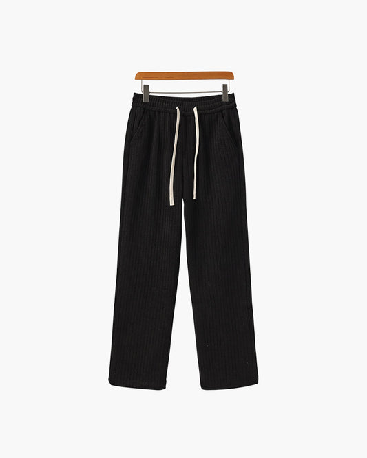 Roman Ribbed Knit Drawstring Pantalon