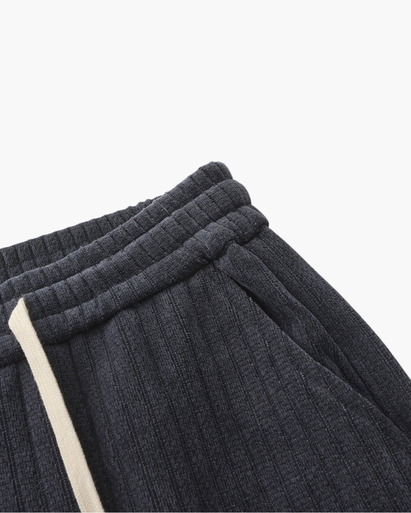 Roman Ribbed Knit Drawstring Pantalon