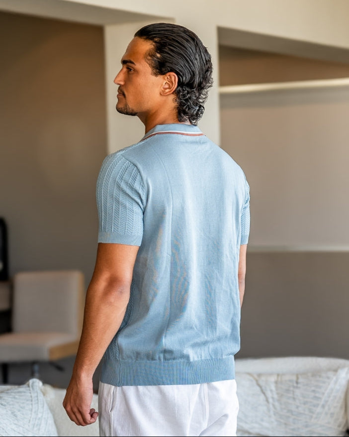 Ashford Ribbed Knit Polo