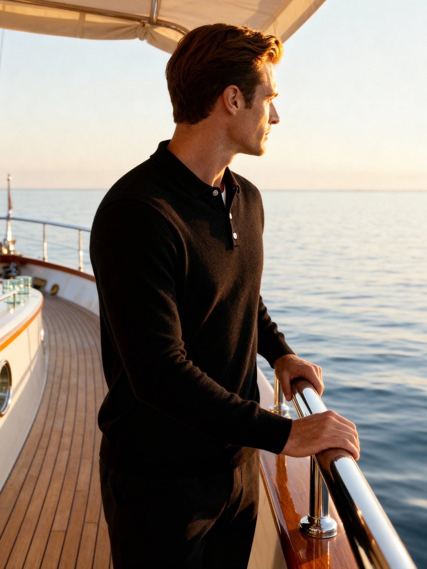 100% Cashmere Polo Sweater