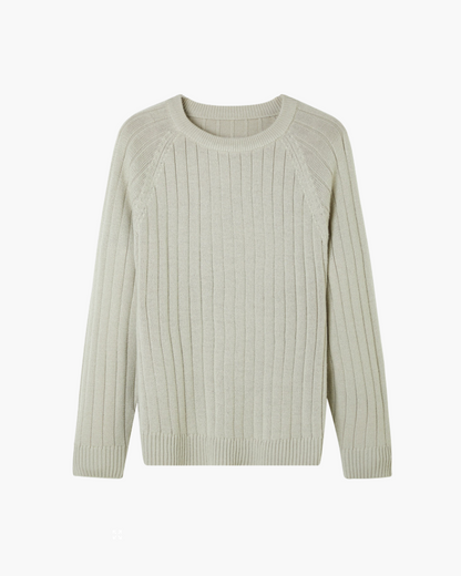 100% Premium Wool Ribbed Sweater