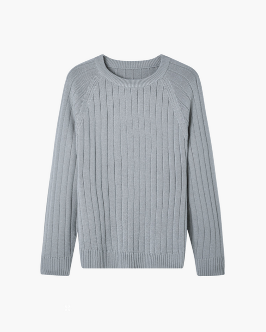 100% Premium Wool Ribbed Sweater