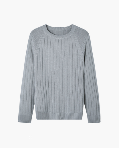 100% Premium Wool Ribbed Sweater