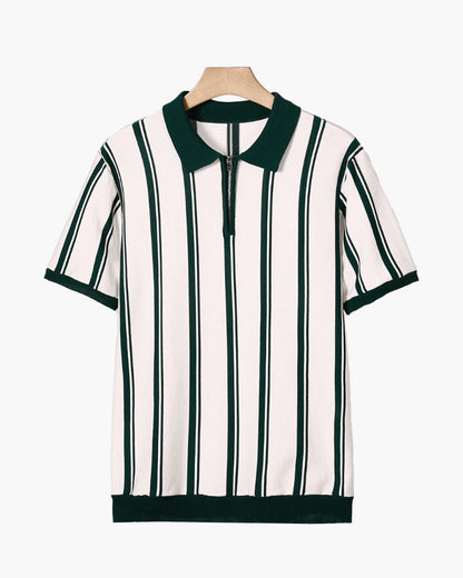 Modena Polo Striped Half-Zip