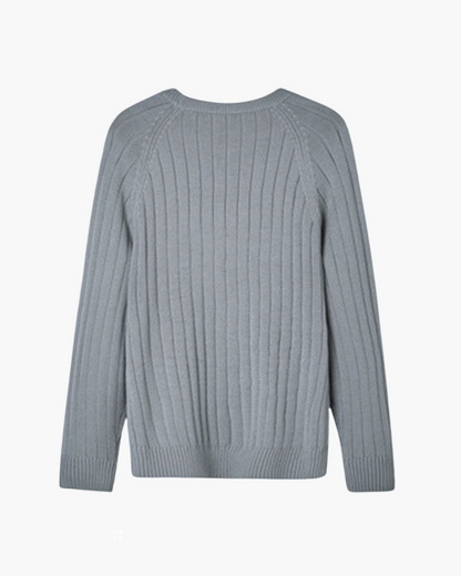 100% Premium Wool Ribbed Sweater