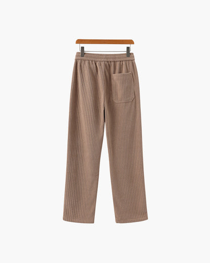 Roman Ribbed Knit Drawstring Pantalon