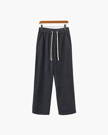 Roman Ribbed Knit Drawstring Pantalon