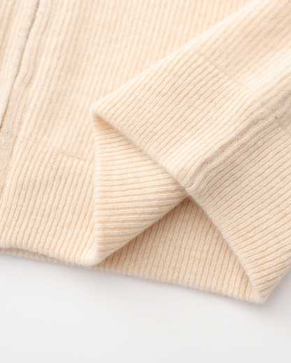100% Cashmere Zip Cardigan