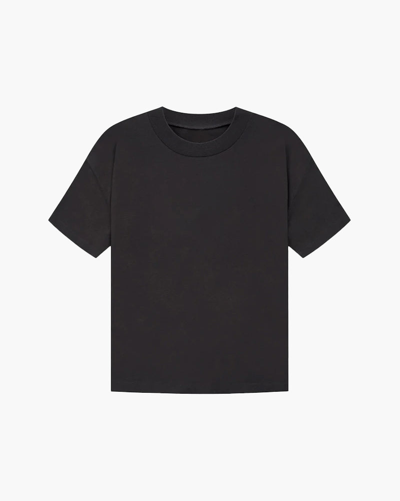 Refined Solid Cotton T-Shirt