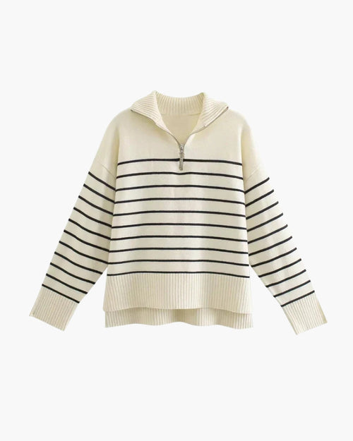 Chic Knit Striped Sweater