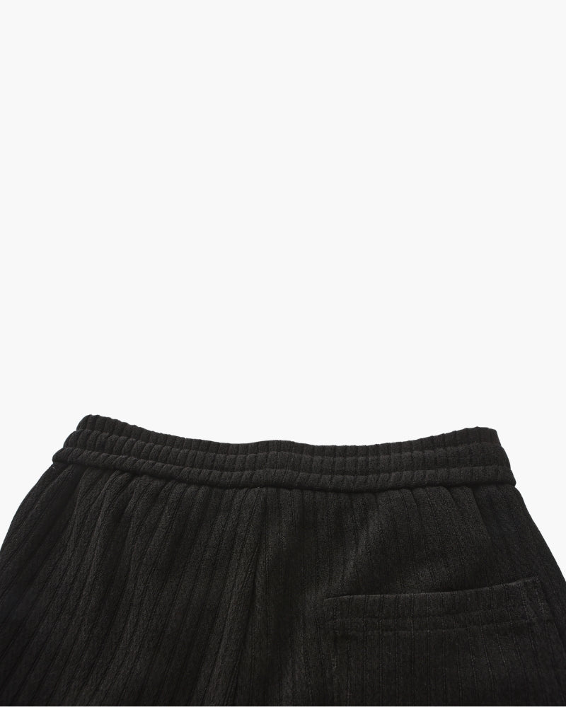 Roman Ribbed Knit Drawstring Pantalon